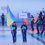 Ukrajina se slavnostní zahájení vůbec nezúčastnila, jejich vlajka si ale vyslechla bouřlivý potlesk