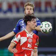 Michal Beran dotírá na německého soupeře. 