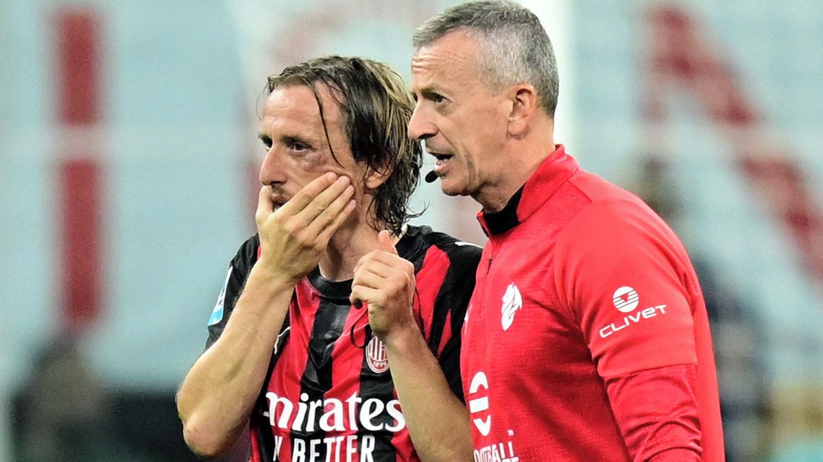 Záložník AC Milán Modrič utrpěl zlomeninu lícní kosti, čeká ho operace