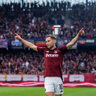 Útočník Sparty Jan Kuchta dvěma góly sestřelil Jablonec.