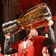 <p>Příjezd hokejistů Dynamo Pardubice, 28. dubna 2026, Pardubice.</p>