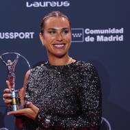 Aryna Sabalenková s cenou Laureus. 
