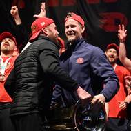 <p>Příjezd hokejistů Dynamo Pardubice, 28. dubna 2026, Pardubice.</p>