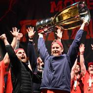 <p>Příjezd hokejistů Dynamo Pardubice, 28. dubna 2026, Pardubice.</p>