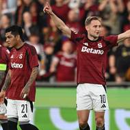 Sparťan Jan Kuchta oslavuje svůj druhý gól proti Jablonci.