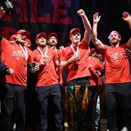 <p>Příjezd hokejistů Dynamo Pardubice, 28. dubna 2026, Pardubice.</p>