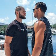 Staredown mezi Jiřím Procházkou a Carlosem Ulbergem.