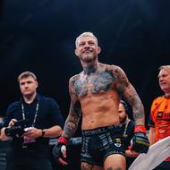 Radek Roušal a jeho radost po triumfu nad Samuelem Barkem.