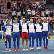 Česká sestava před zápasem se Švýcarskem.