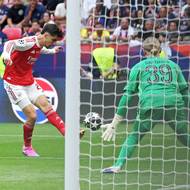 Gólová střela Keie Havertze z Arsenalu.
