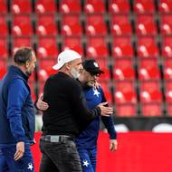 Strůjci titulu Slavie: Jindřich Trpišovský, Zdeněk Houštecký a Štěpán Kolář.