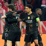 Fotbalisté PSG slaví úvodní gól proti Bayernu v odvetě semifinále LM
