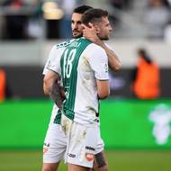 Nemanja Tekijaški a Martin Cididla z Jablonce po finále MOL Cupu.