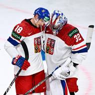Jiří Ticháček, Dominik Kubalík a Josef Kořenář.
