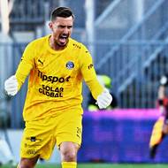 Brankář Milan Heča ze Slovácka.