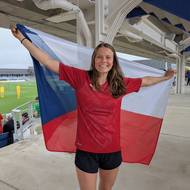 Trénink české reprezentace na stadionu v Mansfieldu na předměstí Dallasu.