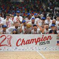Basketbalisté Nymburku slaví 21. titul ve své historii
