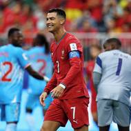 Portugalec Cristiano Ronaldo během zápasu s DR Kongo.