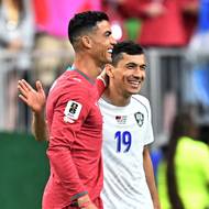 Krátce před výkopem byl Cristiano Ronaldo hodně veselý.