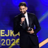 Brankář Daniel Vladař na slavnostním vyhlášení ankety Zlatá hokejka.