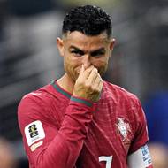 Zklamaný Cristiano Ronaldo. 