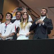 Bývalá anglická hvězda David Beckham (vpravo).