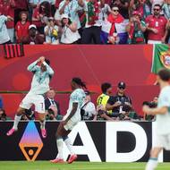 Cristiano Ronaldo právě proměnil penaltu, a tak může slavit.