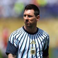 Linonel Messi pár minut před finále.