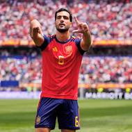 Španěl Mikel Merino poté, co rozhodl čtvrtfinále s Belgií.