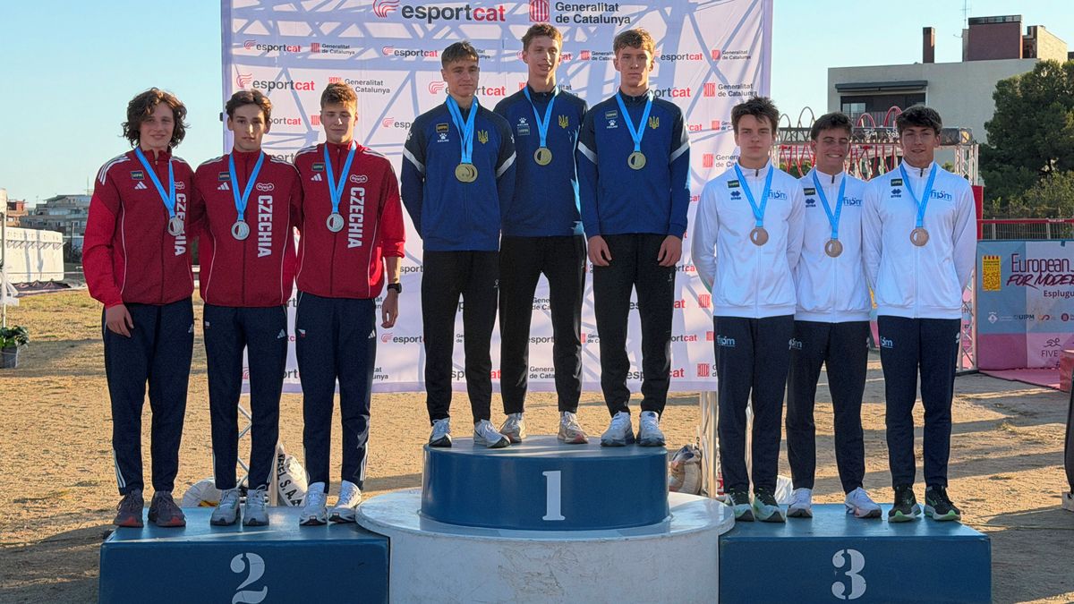 Moderní pětibojaři získali týmové stříbro na juniorském mistrovství Evropy
